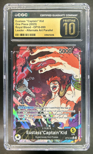 Eustass "Captain" Kid Azure Royal Blood #OP14-014 Leader CGC Pristine 10
