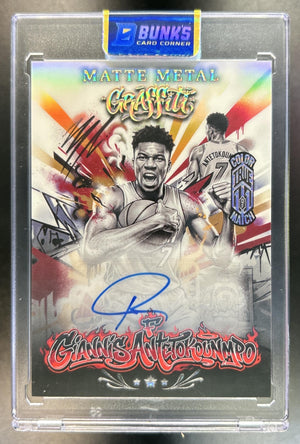 Giannis Antetokounmpo 2026 Matte Metal Graffiti 1/1 Auto