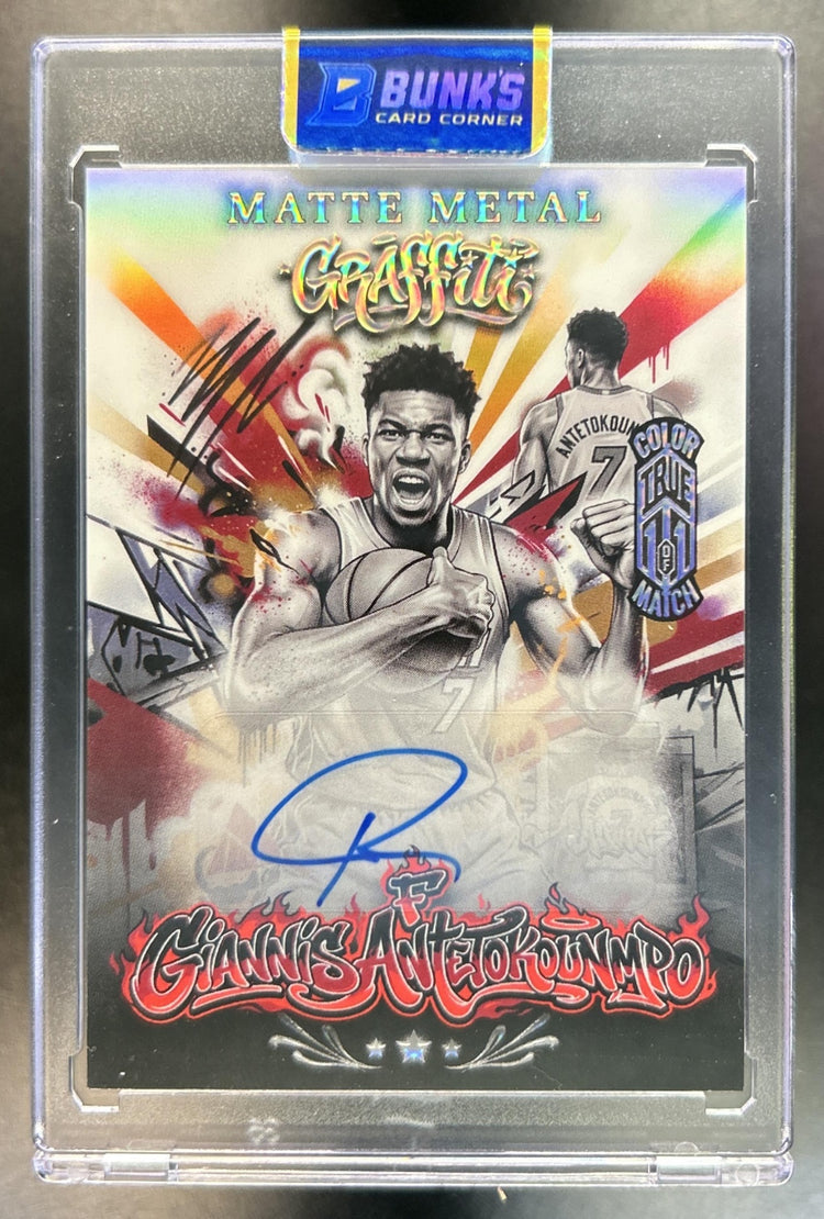 Giannis Antetokounmpo 2026 Matte Metal Graffiti 1/1 Auto