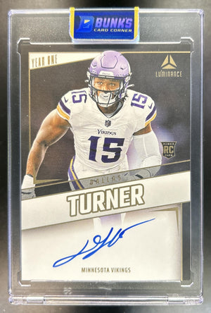 Dallas Turner 2024 Panini Luminance #YOS-DTR Year One Signatures RPS Auto RC Vikings