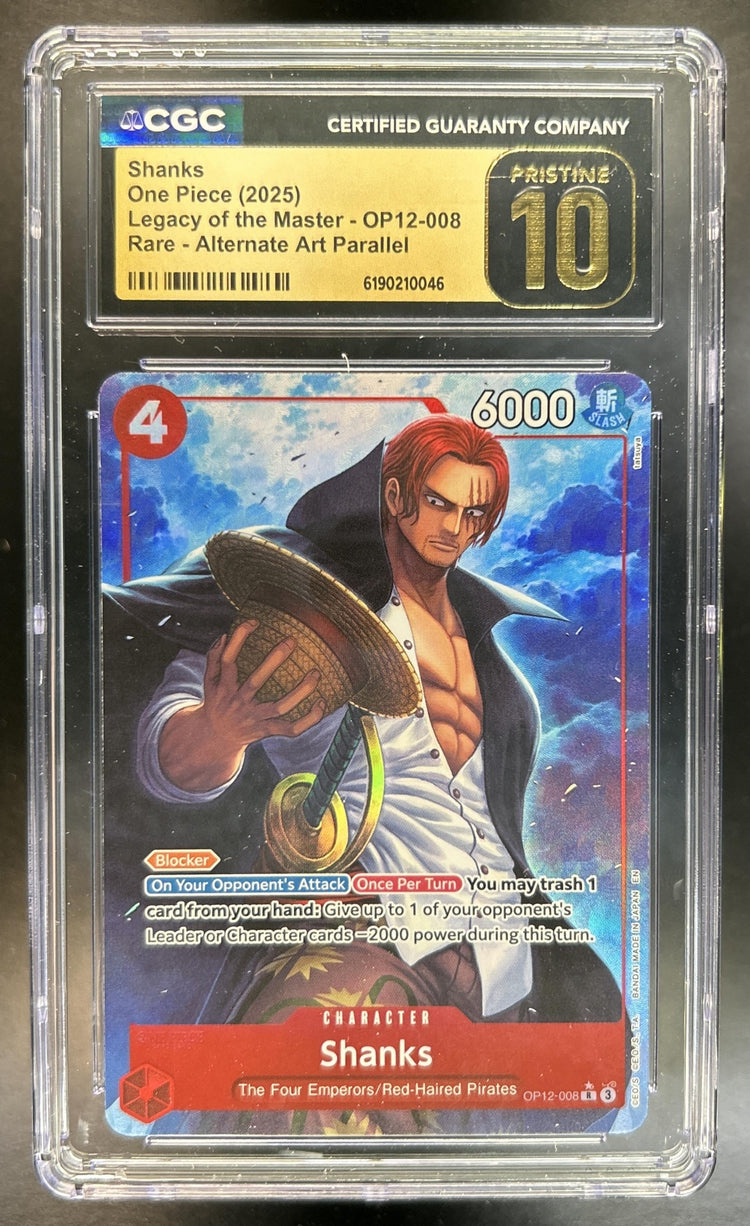 Shanks Legacy of the Master #OP12-008 Alternate Art CGC Pristine 10
