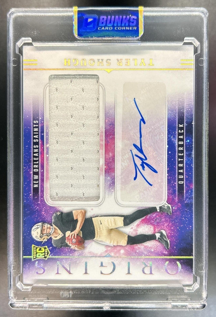 Tyler Shough 2025 Panini Origins #RJJ-TSH Rookie Jumbo Jersey Auto RC Saints