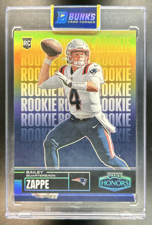 Bailey Zappe 2022 Panini Honors #91 Gold RC 1/5 Patriots