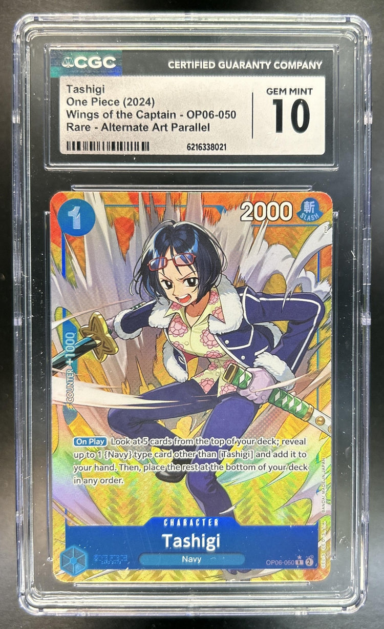 Tashigi Wings of The Captain #OP06-050 Rare CGC 10