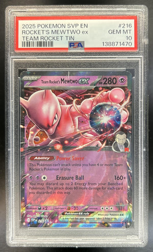 Team Rocket's Mewtwo ex SV Black Star Promos #216 2025 PSA 10