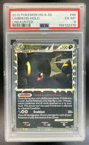 Umbreon HeartGold & SoulSilver Undaunted #86/90 PSA 6