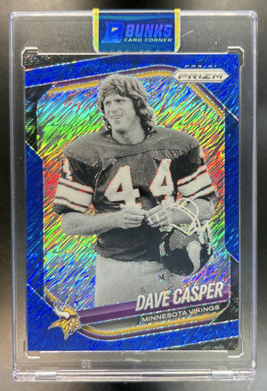 Dave Casper 2025 Panini Prizm #256 Blue Shimmer 8/35 Vikings