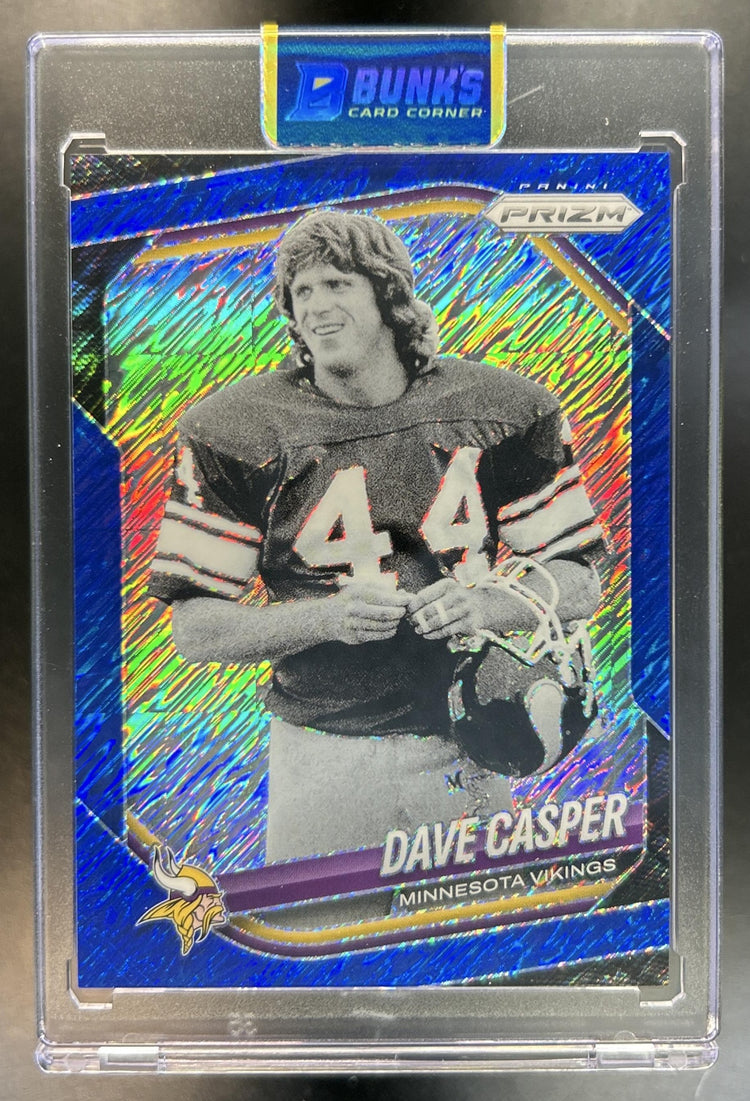 Dave Casper 2025 Panini Prizm #256 Blue Shimmer 8/35 Vikings