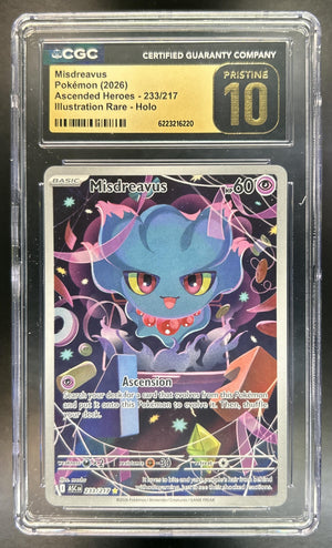 Misdreavus Ascended Heroes #233/217 Illustration Rare CGC Pristine 10