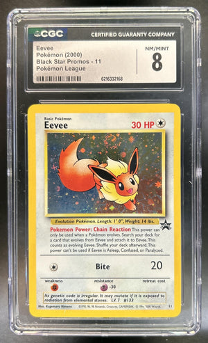 Eevee Wizards Black Star Promos #11 CGC 8