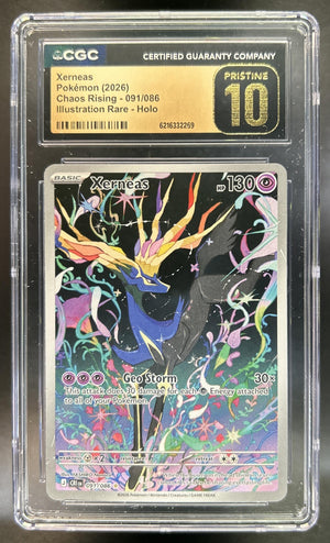Xerneas Mega Evolution Chaos Rising #091/086 Illustration Rare CGC Pristine 10