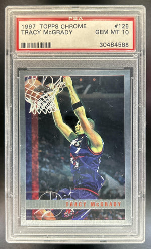 Tracy McGrady 1997-98 Topps Chrome #125 RC Raptors PSA 10