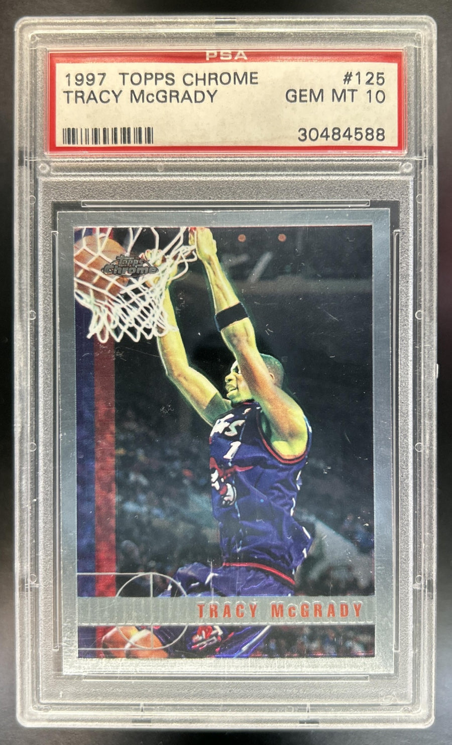 Tracy McGrady 1997-98 Topps Chrome #125 RC Raptors PSA 10