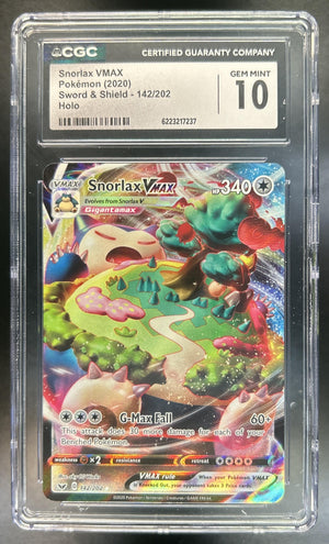 Snorlax Sword & Shield 2020 #142/202 Holo CGC 10