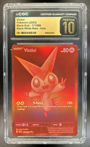 Victini Black Bolt #171/086 and White Rare CGC Pristine 10