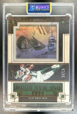 Garrett Wilson 2023 Panini One #168 Bronze 24/25 Man Show Auto Jets