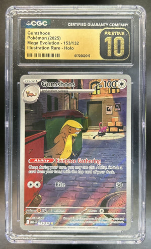 Gumshoos Mega Evolution #153/132 Illustration Rare CGC Pristine 10