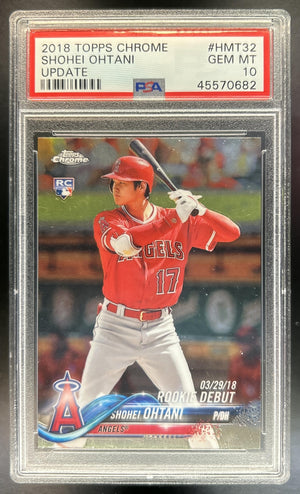 Shohei Ohtani 2018 Topps Chrome Update #HMT32 RC Angels PSA 10