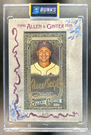 Carlos Beltran 2025 Topps Allen & Ginter #MA-CB Framed Mini Baseball 4/5 Auto Mets