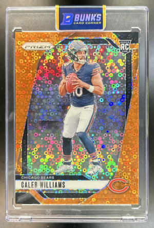 Caleb Williams 2024 Panini Prizm #301 Orange Disco RC Bears
