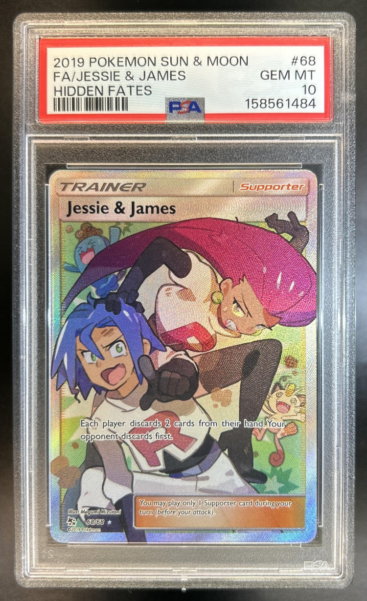 Jessie & James 2019 Pokemon SM Hidden Fates #68/68 PSA 10