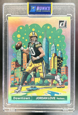 Jordan Love 2024 Panini Donruss #5 Downtown! SSP Packers