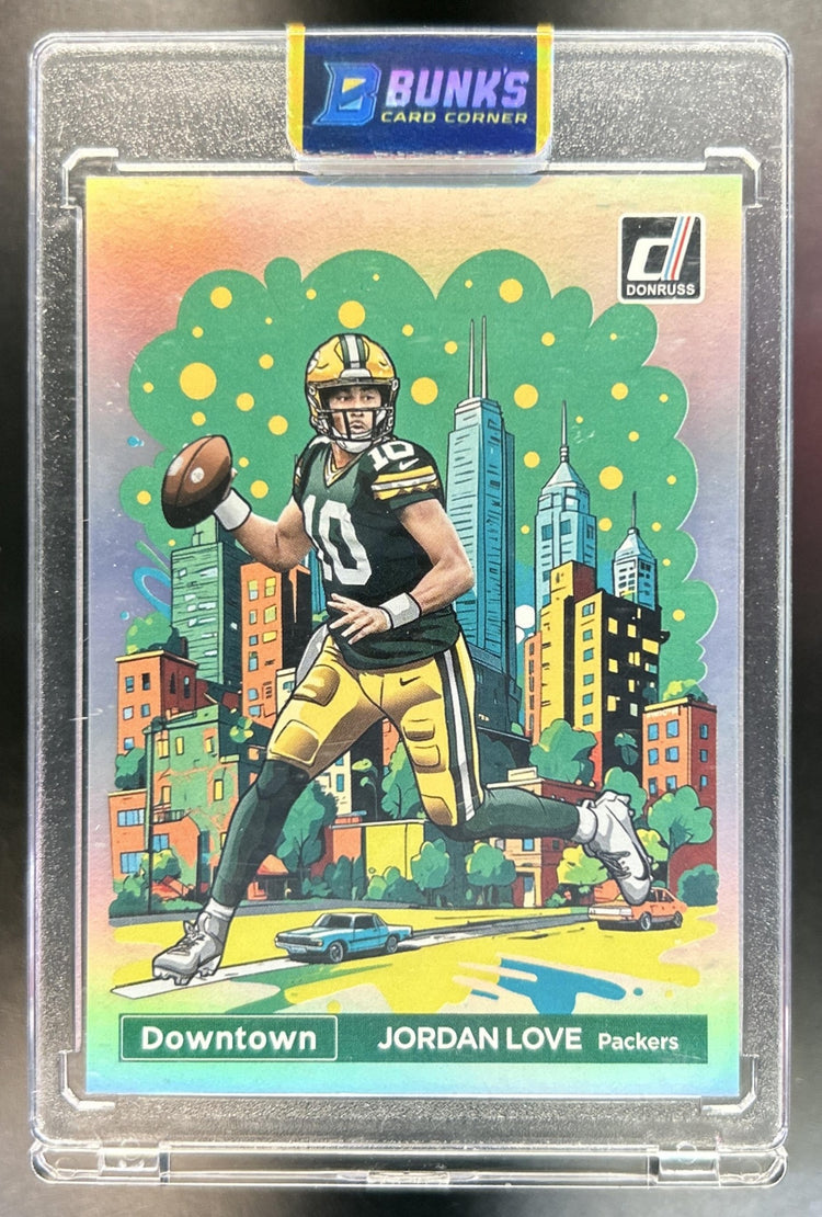 Jordan Love 2024 Panini Donruss #5 Downtown! SSP Packers