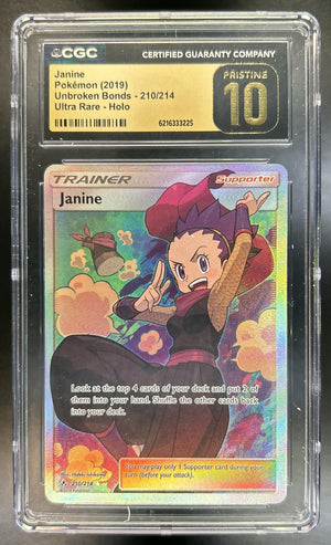 Janine Sun & Moon Unbroken Bonds #210/214 Pristine 10 POP 19