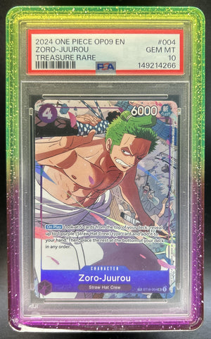 Zoro-Juurou Emperors in the New World #ST18-004 Treasure Art Rare PSA 10