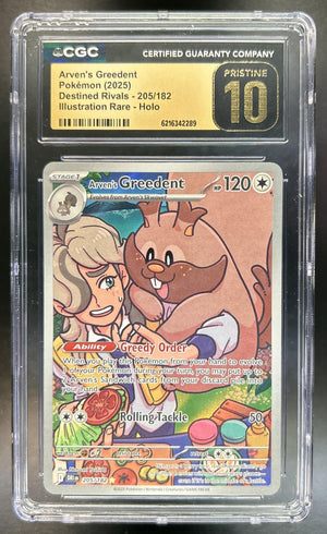 Arven's Greedent Destined Rivals #205/182 CGC Pristine 10