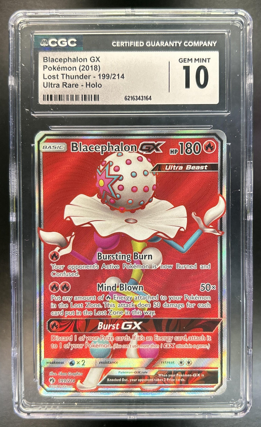 Blacephalon Sun & Moon Lost Thunder #199/214 CGC 10