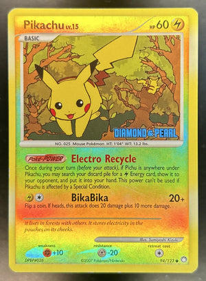 Pikachu Diamond & Pearl Mysterious Treasures #94/123 Reverse Holo LP