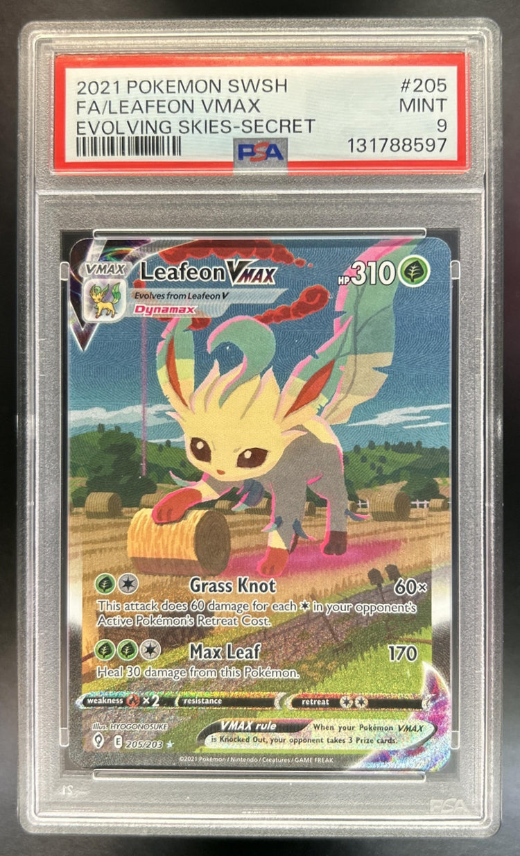 Leafeon VMAX Sword & Shield Evolving Skies #205/203 PSA 9