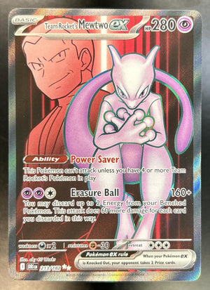 Team Rocket's Mewtwo ex Destined Rivals #213/182