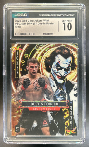 Dustin Poirier 2025 Wild Card Jokers Wild Mojo CGC 10