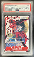 Monkey D. Luffy 2025 One Piece 3rd Anniversary Tournament 3 Brothers Pack #ST01-012 Promos PSA 10