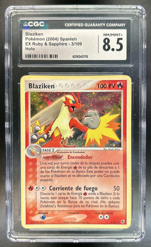 Blaziken EX Ruby & Sapphire #3/109 Reverse Holo CGC 8.5