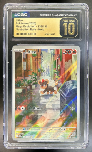 Litleo Mega Evolution #139/132 Illustration Rare CGC Pristine 10
