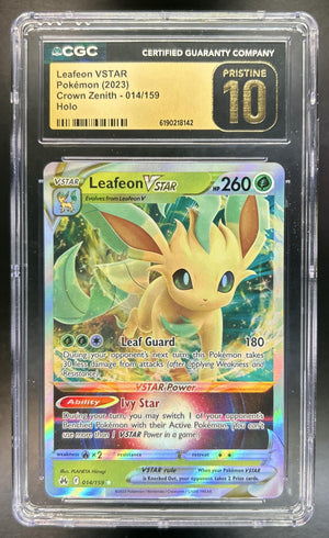 Leafeon VST Sword & Shield Crown Zenith #014/159 CGC Pristine 10