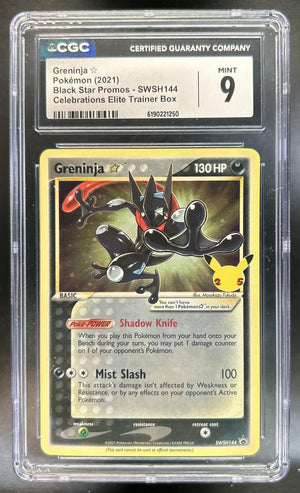 Greninja Sword & Shield Black Star Promos #SWSH144 Gold 2021 CGC 9
