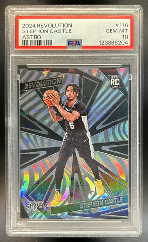 Stephon Castle 2024-25 Panini Revolution #116 Astro RC Spurs PSA 10