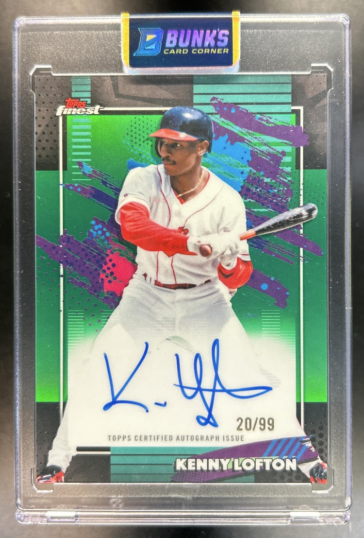 Kenny Lofton 2026 Topps Finest #FA-KL Auto Green Refractor 20/99 Naps Guardians Indians