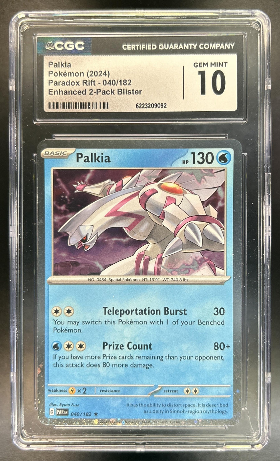 Palkia SV Paradox Rift #040/182 CGC 10