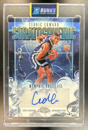 Cedric Coward 2025-26 Topps Chrome #SMR-CC Rookie Stratospheric Signatures RC Auto Grizzlies