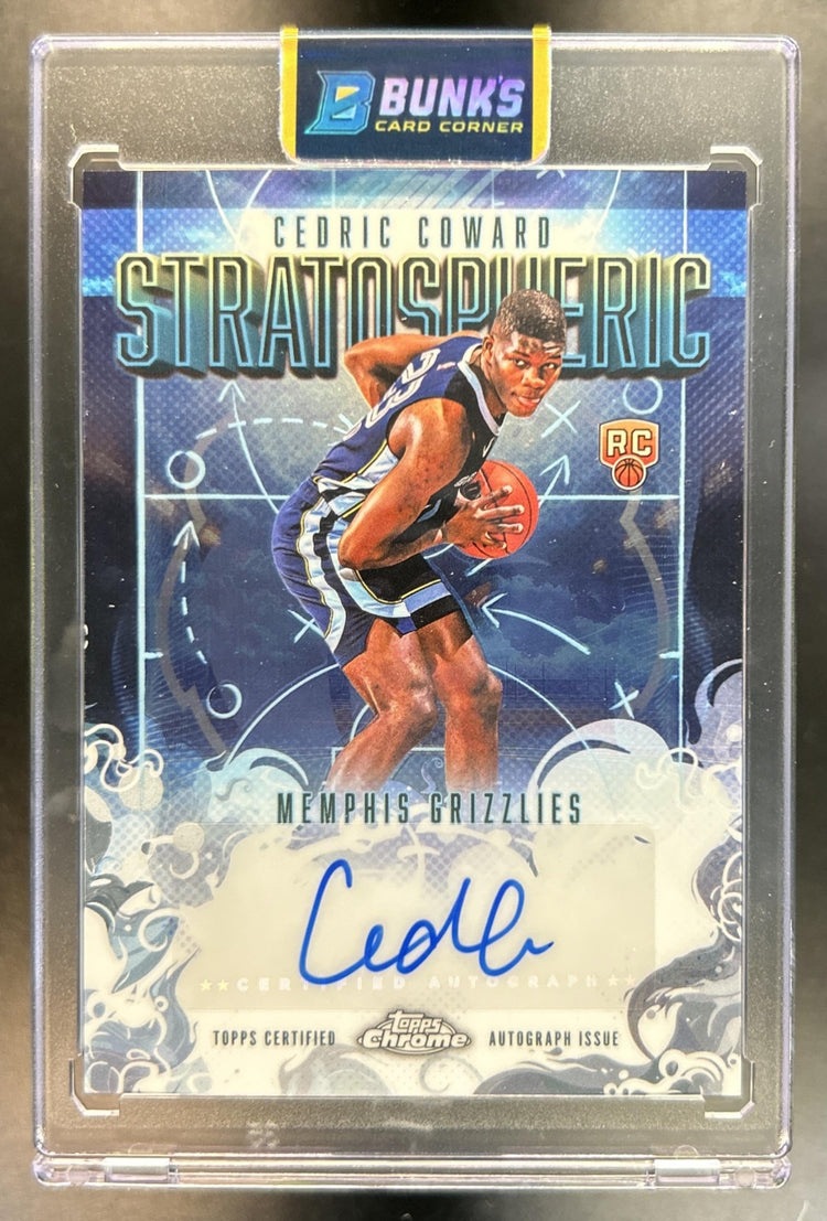 Cedric Coward 2025-26 Topps Chrome #SMR-CC Rookie Stratospheric Signatures RC Auto Grizzlies