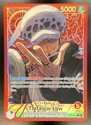 Trafalgar Law Azure Sea's Seven #OP14-001 Leader Alternative Art