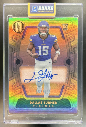 Dallas Turner 2024 Panini Gold Standard #116 Auto 57/199 RC Vikings