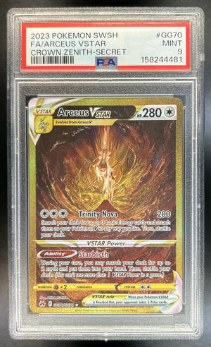 Arceus VSTAR Sword & Shield Crown Zenith #GG70/GG70 Galarian Gallery PSA 9