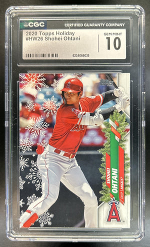 Shohei Ohtani 2020 Topps Holiday #HW26d Angels CGC 10