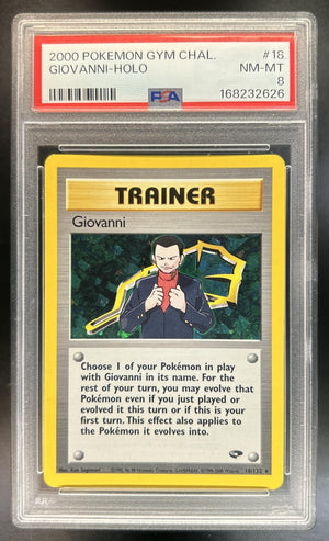 Giovanni Gym Challenge 1st Edition #18/132 Holo PSA 8